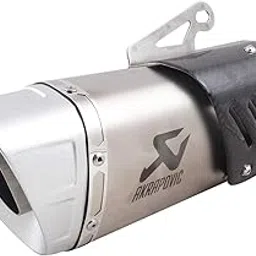 Acube Mart Akrapovic Carbon fiber exhaust with heat shield silver tip Stainless Steel Slip On Exhaust Silencer 36-51 mm Muffler Pipe for All Bikes/Motorcycle (silver.carbon)-image-34