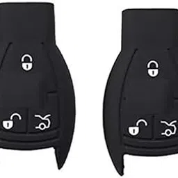 CLOUDSALE Silicone Key Cover Compatible with Mercedes Benz Class C/E/S/Coupé/CLS/CLA/GL/G/M/R320/S400/SLK/AMG (Black, Pack of 2)-picture-30