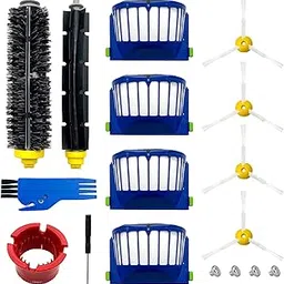 Rjnlsc 9 Pack Replacement Parts Accessories for irobot Roomba 600 500 Series 694 675 676 692 695 677 671 655 645 690 680 660 650 620 614 595 585 564 robot, 4 Filter 4 Side Brush 1Bristle&1Beater Brush-picture-19