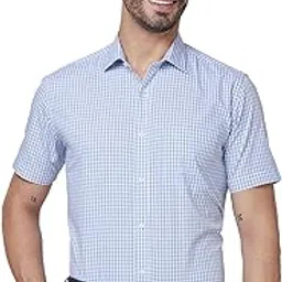 park avenue Men Cotton Regular Fit Checkered Light Shirt-picture-19