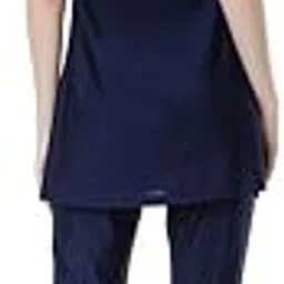trendynest Muslim Women Swimwear Swimsuit Short Sleeve Islamic Beachwear Burkini Xl Navy Blue | Womens Clothing | Swimwear-picture-43