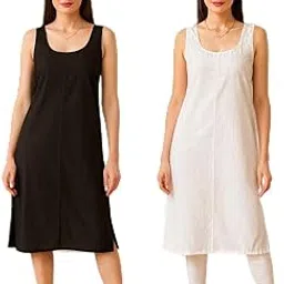 kurtiverse 2-Pack Women's Cotton Long Camisole Slip Innerwear – Breathable Sleeveless Full-Length Petticoat for Kurti & Sheer Dresses-picture-14