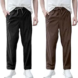 jespak Relaxed Fit Trouser for Men | Comfortable, Casual and Formal Wear | Mid-Rise Trousers with Pockets | Combo Pack of 2-picture-53