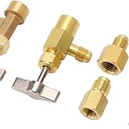 R134A Can Tap, R134A Can Adapter, R134A Self Sealing Can Tap Valve Dispenser Tool, Brass Puncture Style Dispenser Valve with Refrigerant Tank Adapters for Air Condition-picture-13