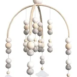 MERISHOPP®Mobile Wind Chime Wooden Bell for Infant Hanging Decor Newborn Gift Cloud|Home & Garden | Home Decor| Other Home Decor-picture-50