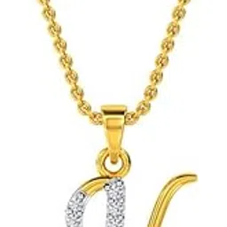 kisna Alphabet Diamond & Gold Pendant for Women.-picture-23
