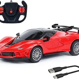 K F ENTERRPISES Jam & Honey Remote Control Car for Kids | High-Speed RC Car with Rechargeable Lithium Battery | Type-C Charging | LED Headlights | Red | Birthday Gift Toy USB Rechargeable-image-85