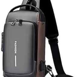 THE RURAL TOURISTER Crossbody Sling Bag, Unisex Shoulder Backpack with USB Charging Port, Black-picture-15
