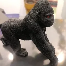 Chimpanzee Statue for Home Decor ? Animal Figurines Decorative Items for Living Room Bedroom Table Toper | Animal Showpiece | Black Chimpanzee image 1