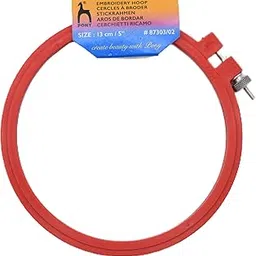 HUNNY- BUNCH® Premium Pony Plastic Embroidery Hoop Ring Frame Adjustable Handy Sewing Circle for Embroidery Floss, Needle Art & Design (Size: 13cm/5" in)(Pack of 1)-picture-55