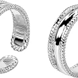 gems vibes Beauty of Elegance Toe Ring for Women Adjustable Toe Band Ring 925 Sterling Silver Ring Prefect For Gifting-picture-33