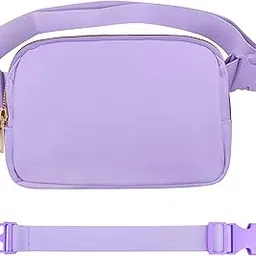 VOROLO Waist Pack for Running Fanny Pack for Women and Men Crossbody Belt Bag Bum Bag with Adjustable Strap for Sports Violet with rope, Violet with rope, 1 Pack With Rope-picture-20