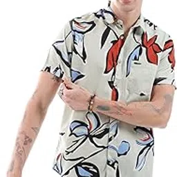 the indian garage co Men Cotton Floral Regular Fit Shirt-picture-18