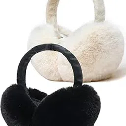Ear Muffs for Winter,Women Adjustable & Foldable Earmuffs, Fluffy Soft Ear Warmers Warm Ear Covers for Cold Weather-image-51