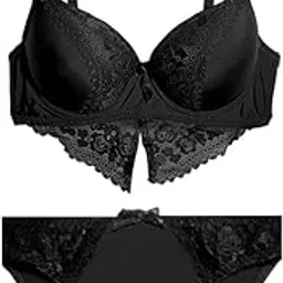 secret lives Padded Push up Bra Panty Lingerie Set for Women Cup Size B-picture-38