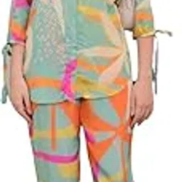 leriya fashion Women's Rayon Printed Regular Fit Kurta Set (Lf-W2087&Tr1047_Green_XL)-picture-40