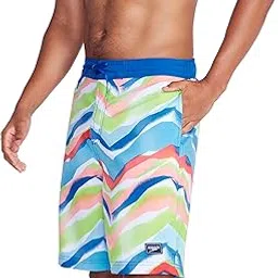 speedo Men's Swim Trunk Knee Length Boardshort Bondi Printed-picture-23