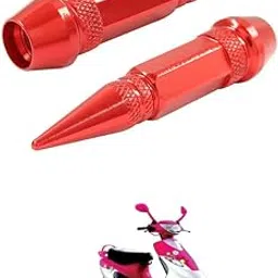 LOVMOTO Universal 2PC Spiked Aluminum Stem Valve Caps Dustproof Tire Wheel Stem Caps for Cars,SUVs,Trucks Bicycles and Motorcycles Comfortable with Scoo-ty pep Pl-us-picture-25