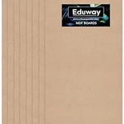 Eduway® 6x20 Inch MDF Board Wood Sheet for Mandala , Lippan, Resin Art & Craft, 4mm Thick, Pack of –8 - Premium Cardboard Material for Artists, Art and Craft Students - Hard Cutout in Small and Large Sizes (15x50 cms)-picture-24