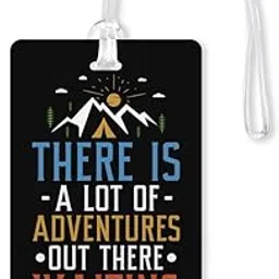 100yellow® There is A lot of Adventure Luggage Tags, Bag Tag Travel Id Labels Tag for Baggage Suitcases Bags with Silicon| Multicolor-image-43