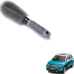 Kozdiko Car Alloy Wheel Brush Hub Clean Wash Useful Rim Brush for Maruti Suzuki Brezza-picture-23