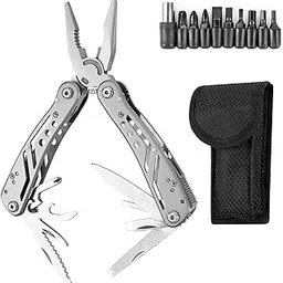 GOTTIDO Multitool Tool 24 in 1,Foldable Stainless Steel Multifunctional Pliers with Screwdriver Bits,Multifunctional Pliers,Portable Multi Tool Outdoor for Camping,Hiking,Repairing (24 In 1 Multitool)-image-31