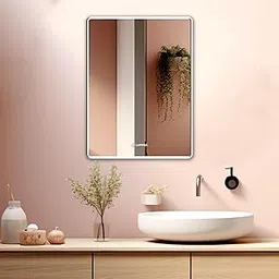 LUPPRA 18x12 Inch Rectangle Mirror for Wall – Beveled Edge Frameless Mirror for Home & Bathroom Decor.-picture-31