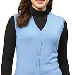 monte carlo Womens Solid V Neck Sleeveless Modal Nylon Casual Sweater (1232788SL)-picture-36