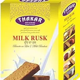 THAKAR Bakery Milk.Rusk 700g | MilkRusk toast biscuit.Rusk | Sugar Free Tostea Toastea | SujiRusk Without Maida | Wheat.Rusk | Gluten Free.Rusk | Milk.Rusk Family Pack. image 1