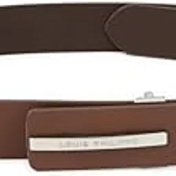 louis philippe Men Solid Formal Italian Leather with Shiny Nickel Buckle Slim Belt-picture-31