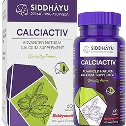 Siddhayu Calciactiv | Natural Calcium Supplement For Women | Ayurvedic Calcium Tablets For Men | For Bone Health | Joint Health I 60 Tablets X 1-picture-22