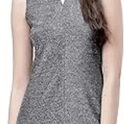 Women's Sleeveless V-Neck Solid Dresses | Stylish Dresses | Party Dresses-image-83