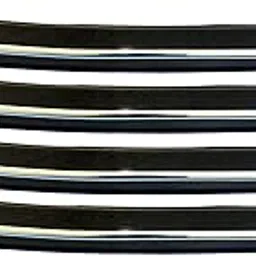 VRT Rubber Car Bumper Protector Guard with Single Chrome Strip for Car 4Pcs - Black (Universal) (Big Size)-picture-10