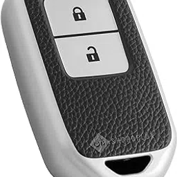 SHOPOFLUX Leather TPU Key Cover Compatible for Honda Elevate | BRV | WRV | CRV | Jazz | City | Amaze 2 Button Smart Key-picture-36