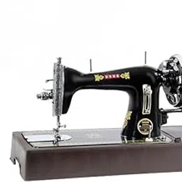 Mechanical Sewing Machine Featuring Heavy Strength Metal Construction, Comfortable Grip Wheel Handle, and Decorative Floral Accents-picture-24