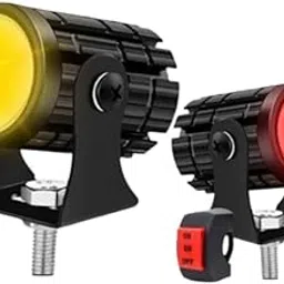 BIKEBLOOM Mini LED Driving Fog Light for Bikes & Cars | 20W Projector Lamp with 5 Modes (White/Yellow/Red) | DC 12V-24V | Waterproof with Switch | Universal Fit for Motorcycle, Scooty, Car | Pack of 2-picture-23