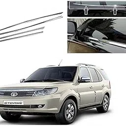 Auto E-Shopping Car Window Lower Garnish Stainless Steel Chrome Finish Exterior for Tata Safari Storme Set of 4 Pieces-picture-27