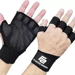 New Ventilated Weight Lifting Gloves with Wrist Wrap Supports, Full Palm Protection, and Extra Grip. Great for Pull Ups, Cross Training, Crossfit, and Weight lifting. Suits Both Men And Women (Medium)-picture-26