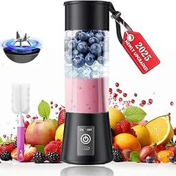 2025 Newly Upgraded Portable Smoothie Blender - Cordless Personal Blender Type-C Rechargeable, 13Oz Traveling Juice Cup BAP Free, 20,000Rpm Speed Powerful Blending, Freshly Squeezed in Sports/Office-image-41