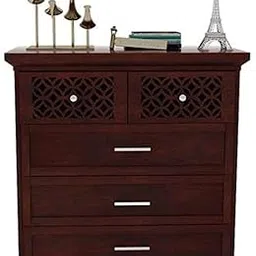 Handwoody Wooden Sideboard Cabinet Chest of Drawers for Living | Kitchen Cabinet in MahoganyFinish-picture-38