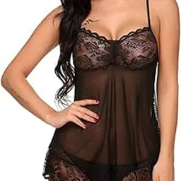 Babydoll Nighty for Honeymoon | Baby Doll Lingerie | Sleeveless Night Dress for Women-image-43