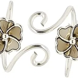 darshraj 925 Sterling Silver Handmade Enamel Glass Brown Color Toe Ring | Ring | Mid Finger Toe Ring | Bichhiya for Girls | Women-picture-48