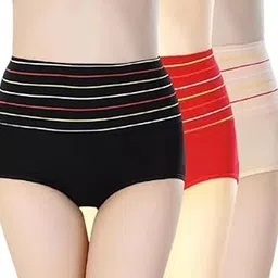 kietties Women's Cotton Blend Bikini (Panty (P3)-Black-Red-Beige_L)-picture-38