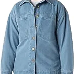 inkd Women's Oversized Shacket (Jacket) - Oversized Fit | Double Patch Pockets | Enzyme Wash | Jacket for Women-picture-28