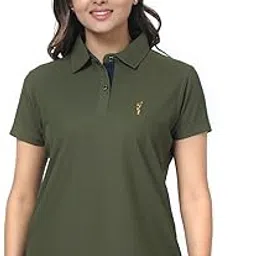 stellers Women's Premium Polo T-Shirt, Regular Fit | Odour Resistant | Wrinkle Free | Quick Dry | Stretchable | Lightweight | Breathable | Sustainable | Anti-Static | Feather Touch Feel image 1