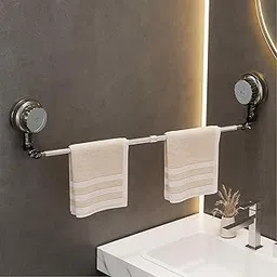 Adjustable Towel Bar, Chrome, 60-120 cm Length, Wall-Mounted Bathroom Rod-picture-63