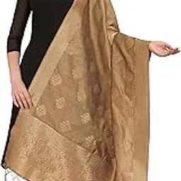 devangi Women's Woven Banarasi Silk Zari Dupatta/Chunni, Width 1 Meter, Length 2.5 Meter-picture-18