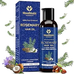 Moolveda Rosemary Hair Oil - 100ml | For Hair Growth, Hair Fall Control and Dandruff | 100% Pure & Natural | Mineral Oil Free-picture-42