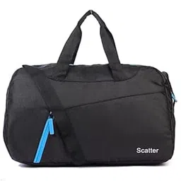 scatter Gym Bag for Men | Water Resistant Bag for Travelling | Medium 44L Duffle Bags for Men | Traveling Bag with 1 Year Warranty| Gym Bag for Women (Black Sky Zip)-picture-45