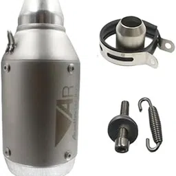 VermsBikers AR Austin Exhaust Full Silver Universal For all Bikes and Scooty Loudest Exhaust AUS-02-image-50